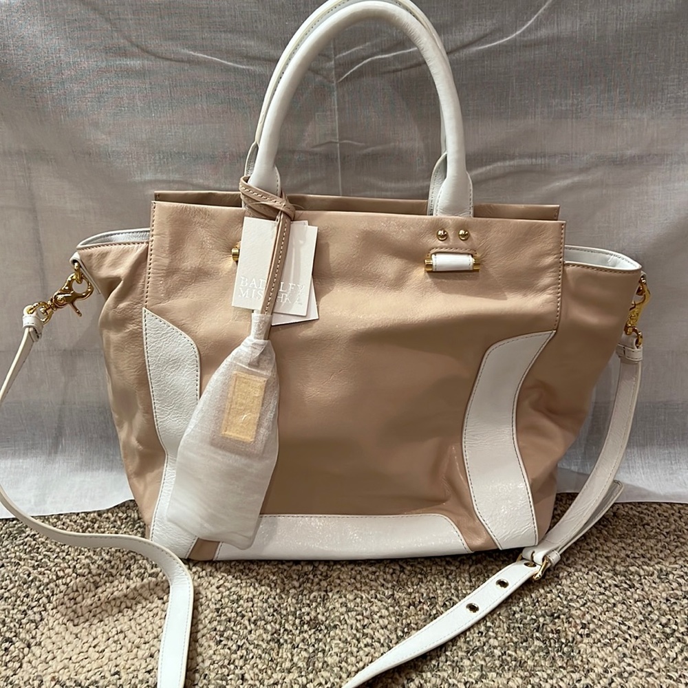 Badgley Mischka arlene Shine Leather Tote NWT